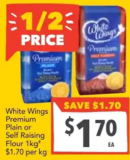 White wings premium plain or self raising flour