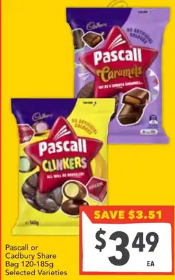 Supa Valu Pascall or Cadbury Share Bag offer