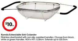 Coles Kamda Extendable Sink Colander offer