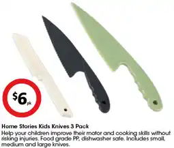 Coles Home Stories Kids Knives 3 Pack offer