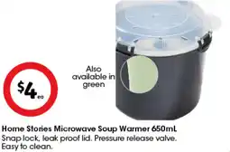 Coles Home Stories Microwave Soup Warmer offer