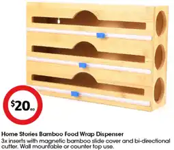 Coles Home Stories Bamboo Food Wrap Dispenser offer