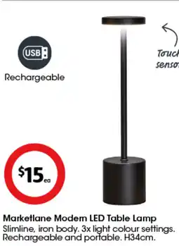 Coles Marketlane Modern LED Table Lamp offer