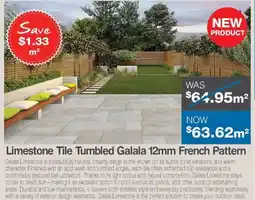 Limestone Tile Tumbled Galala French Pattern