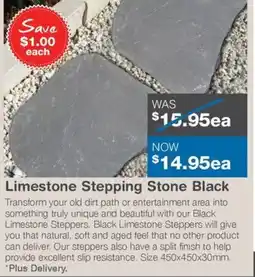 Nuway Limestone Stepping Stone Black offer