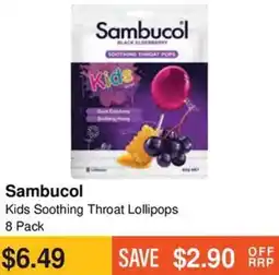 Sambucol Kids Soothing Throat Lollipops