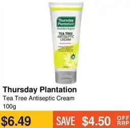 Chempro Thursday Plantation Tea Tree Antiseptic Cream offer