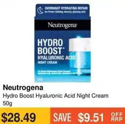 Chempro Neutrogena Hydro Boost Hyaluronic Acid Night Cream offer