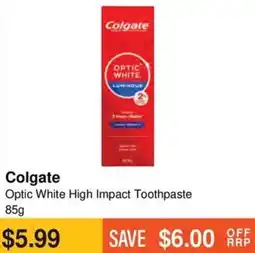 Chempro Colgate Optic White High Impact Toothpaste offer