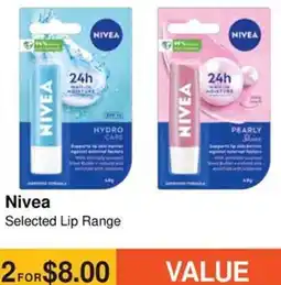 Chempro Nivea Selected Lip Range offer