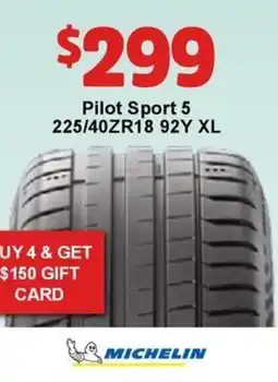 Jax Tyres Pilot Sport 5 offer