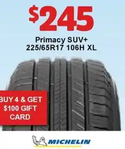 Jax Tyres Primacy SUV+ offer