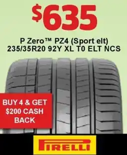 Jax Tyres P Zero™ PZ4 Sport elt offer