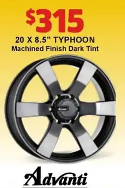Jax Tyres Typhoon Machined Finish Dark Tint offer