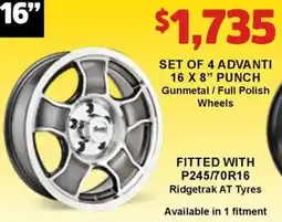 Jax Tyres Gunmetal / Full Polish Wheels offer