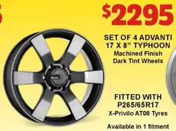 Jax Tyres TYPHOON Machined Finish Dark Tint Wheels offer