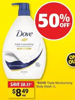 Cincotta Chemist *DOVE Triple Moisturising Body Wash offer
