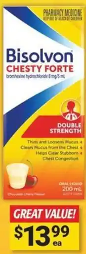 Cincotta Chemist BISOLVON Chesty Forte Liquid offer