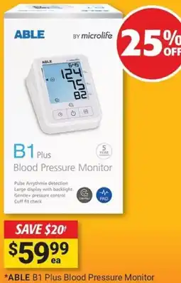 Cincotta Chemist ABLE B1 Plus Blood Pressure Monitor offer