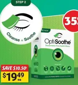 Cincotta Chemist OPTI-SOOTHE Moist Heat Mask and Preservative Free Eyelid Wipes offer