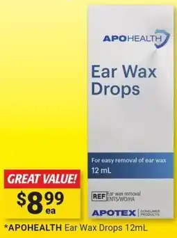 Cincotta Chemist APOHEALTH Ear Wax Drops offer