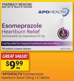 Cincotta Chemist APOHEALTH Esomeprazole Heartburn Relief 20mg offer