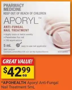 Cincotta Chemist APOHEALTH Aporyl Anti-Fungal Nail Treatment offer