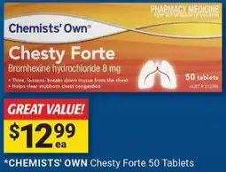 Cincotta Chemist CHEMISTS' OWN Chesty Forte offer