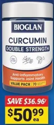 Cincotta Chemist Bioglan Curcumin Double Strength offer