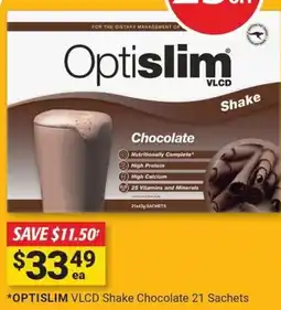 Cincotta Chemist Optislim vlcd shake chocolate offer