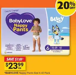 Cincotta Chemist Babylove nappy pants size 6 offer