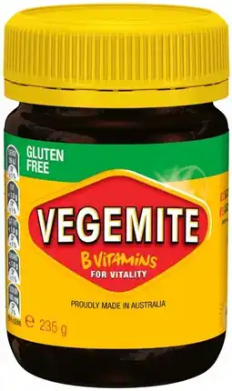 IGA Vegemite Gluten Free or 40% Less Salt 235g offer