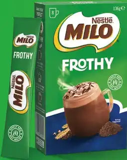 IGA Nestlé Milo Frothy Sachets 8 Pack offer