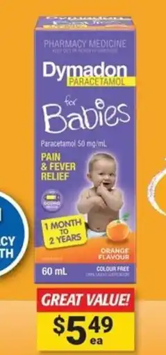 Cincotta Chemist Paracetamol for Babies 1 Month offer