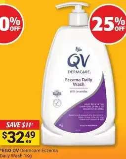 Cincotta Chemist Ego qv dermcare eczema daily wash offer