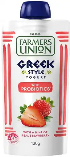 IGA Farmers Union Greek Style Yogurt 130g Selected Varieties offer