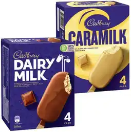 IGA Cadbury Ice Cream Sticks 4β6 Pack Selected Varieties offer