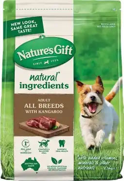 IGA Nature’s Gift Dry Dog Food 2.5kg Selected Varieties offer