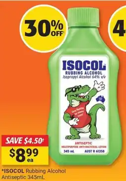 Cincotta Chemist Isocol rubbing alcohol antiseptic offer