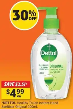 Cincotta Chemist Dettol healthy touch instant hand sanitiser original offer