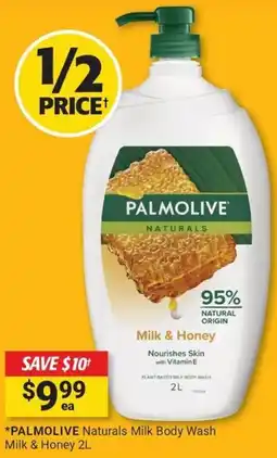 Cincotta Chemist Palmolive naturals milk body wash milk & honey offer