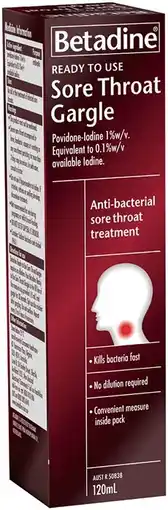 IGA Betadine Sore Throat Gargle 120mL offer