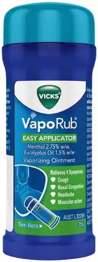 IGA Vicks VapoRub Easy Applicator Vaporizing Ointment 35g offer