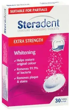 IGA Steradent Extra Strength Denture Cleansing Tablets 30 Pack offer