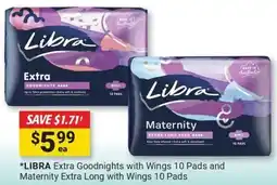 Cincotta Chemist Libra extra goodnights with wings and maternity extra long with wings offer