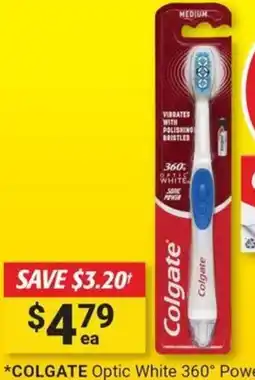 Cincotta Chemist Colgate optic white 360° power toothbrush sonic medium and offer
