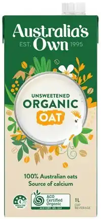 IGA Australia’s Own Unsweetened Organic Oat Milk 1 Litres offer