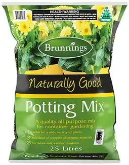 IGA Brunnings Naturally Good Potting Mix or Pine Bark Mulch 25 Litre offer