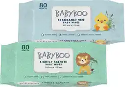 IGA BabyBoo Baby Wipes 80 Pack Selected Varieties offer