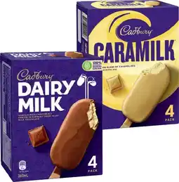 IGA Cadbury Ice Cream Sticks 4β6 Pack Selected Varieties offer